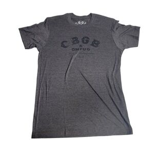 CBGB OMFUG Mens Charcoal Gray Graphic T-Shirt Home of Underground Rock Medium